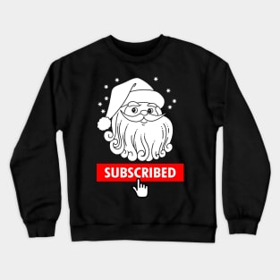 Cute Santa Claus Christmas Funny Social Media Meme Crewneck Sweatshirt